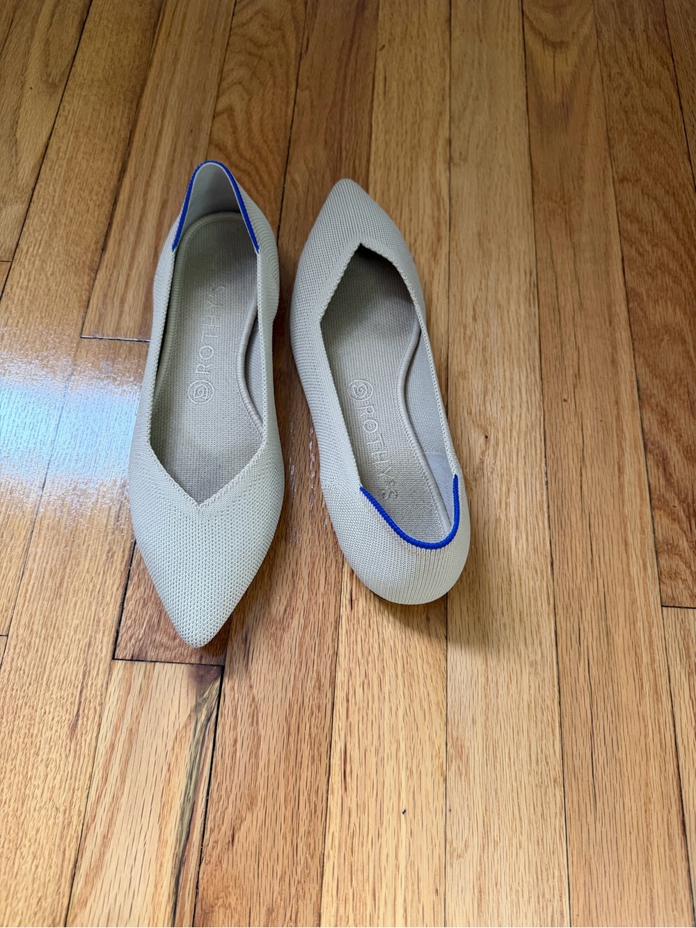 Rothy’s The Point II Ecru Women’s Pointed Ballet Flats in Beige - Picture 3 of 4